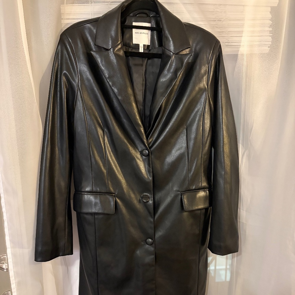 Avec Les Filles women’s leather coat large